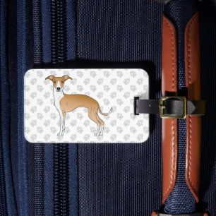 Étiquette À Bagage Héritage Italien Faune Et Blanc Avec Texte Personn