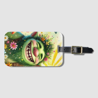 Étiquette À Bagage heureux Goblin Boy Smiling