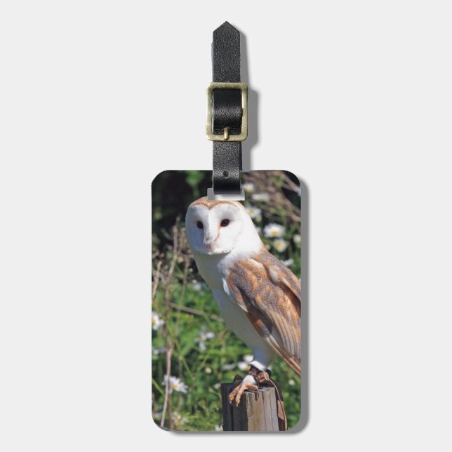 Étiquette À Bagage Hibou chic chic de destin de mod (Devant Vertical)