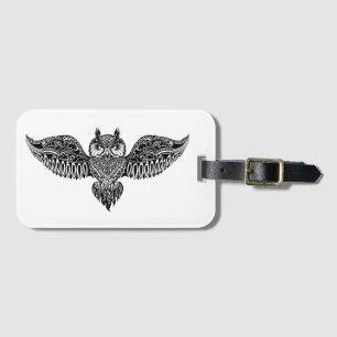 Étiquette À Bagage Hibou inspiré