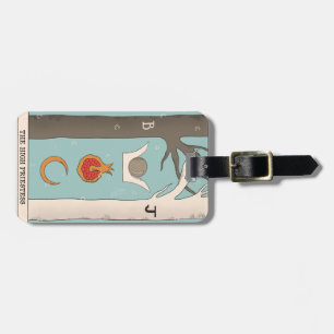 Étiquette À Bagage High Priestess tarot card moon crown pomegranate