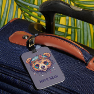 Étiquette À Bagage Hippie Bear I