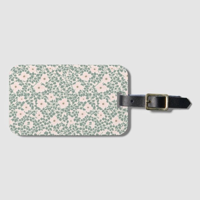 Étiquette À Bagage Hippie Boho Floral (Devant Horizontal)