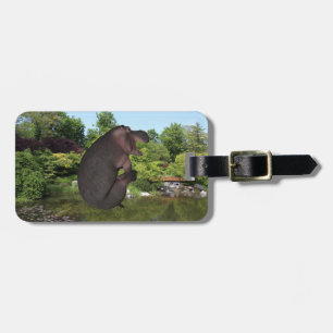 Étiquette À Bagage Hippopotame boulet de canon