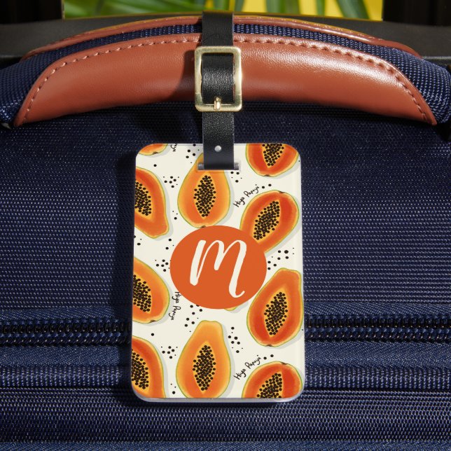 Étiquette À Bagage Hiya Papaya Motif (Insitu Rectoal 2)