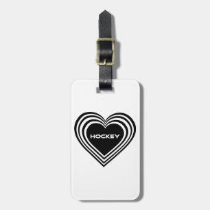 ÉTIQUETTE À BAGAGE HOCKEY DE COEUR