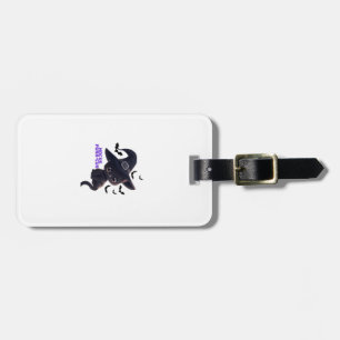 Étiquette À Bagage Hocus Purr-cus Mignon Chat Noir Halloween Art Clas