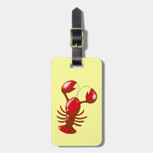 Étiquette À Bagage Homard rouge mignon