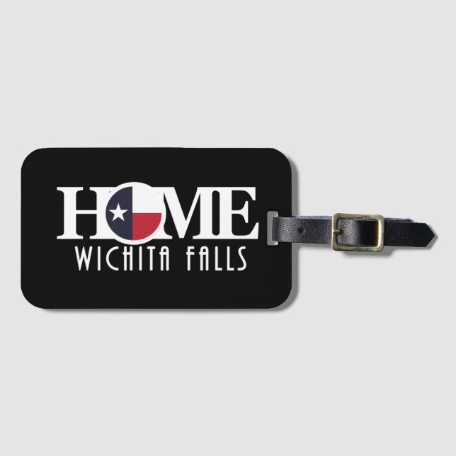 Étiquette À Bagage HOME Wichita Falls Texas (Devant Horizontal)