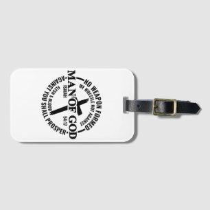 Étiquette À Bagage Homme de Dieu, Aucune Arme Formée Contre Moi Sera 