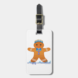 Étiquette À Bagage Homme en pain d'épice de Hanukkah Judaica Menorah