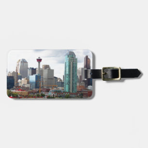 Étiquette À Bagage Horizon de Calgary avec les bâtiments et la tour