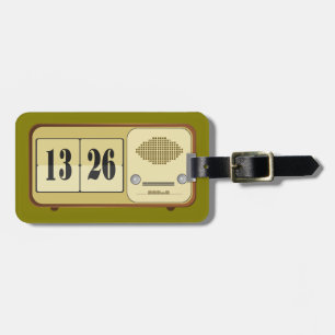 Étiquette À Bagage Horloge Radio Flip Rétro Vintage