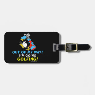 Étiquette À Bagage Hors de mon chemin, je vais au Golfing Black