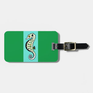 Étiquette À Bagage HORSE Graphique - Nautique - Vert