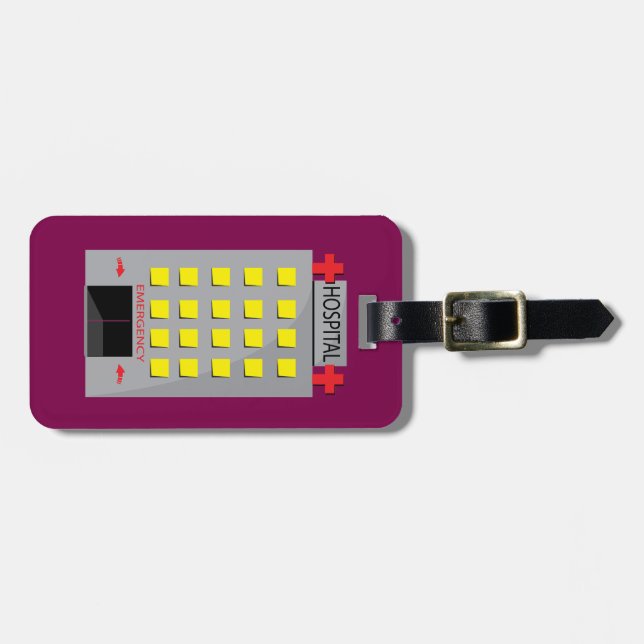 Étiquette À Bagage Hospital Building Emergency Entrance (Devant horizontal)