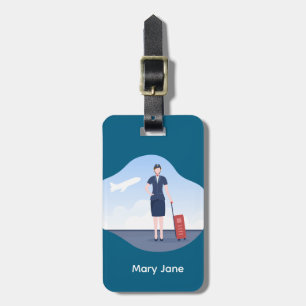 Étiquette À Bagage Hôtesse de l'air Steward 