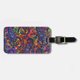 Étiquette À Bagage Housse de chéquier à motif de chakra coloré mignon
