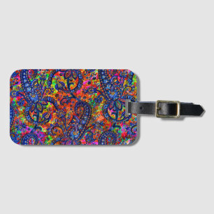 Étiquette À Bagage Housse de chéquier à motif de chakra coloré mignon