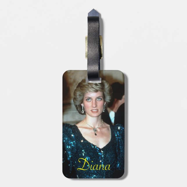 Étiquette À Bagage HRH Princess Diana Vienne 1986 (Dos Vertical)