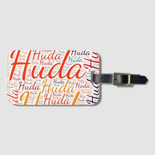 Étiquette À Bagage Huda (Devant Horizontal)