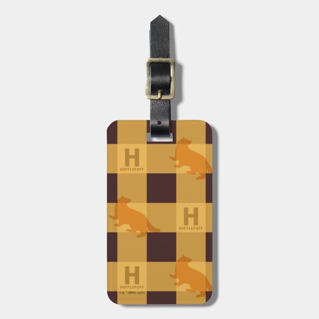 Étiquette À Bagage HUFFLEPUFF™ Check Plaid Motif (Devant Vertical)