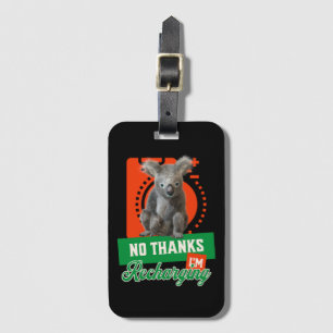 Étiquette À Bagage Humeur d'introverti de koala rechargeant drôle