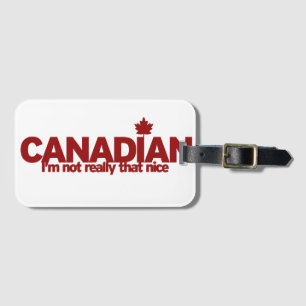 Étiquette À Bagage Humour canadien