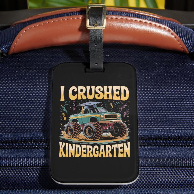 Étiquette À Bagage I Crushed Kindergarten Monster Truck Graduation (Insitu Rectoal 2)