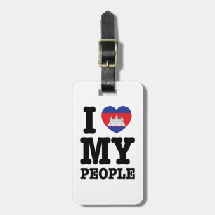 Étiquette À Bagage I Heart (Love) My Khmer People