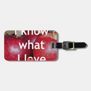 Étiquette À Bagage "I Know What I Love" - Design à thème Apple