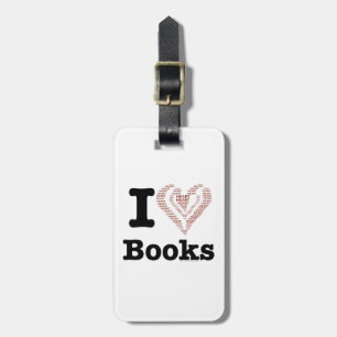 Étiquette À Bagage I livres de coeur - livres d'amour d'I ! (Coeur de