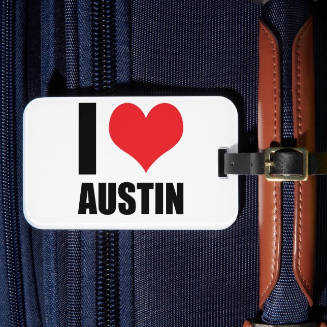 Étiquette À Bagage I Love Austin (Insitu Rectoal 4)