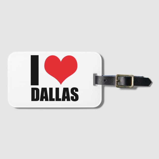 Étiquette À Bagage I love Dallas (Devant Horizontal)