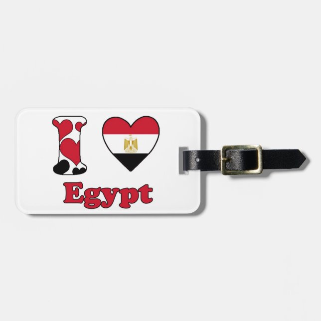 Étiquette À Bagage I love Egypt (Devant horizontal)
