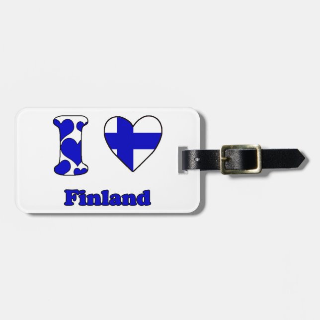 Étiquette À Bagage I love Finland (Devant horizontal)