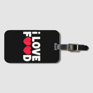 Étiquette À Bagage I Love Food Funny Foodie Cadeau pour hommes