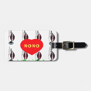 Étiquette À Bagage I Love Kenya Massai Art Print