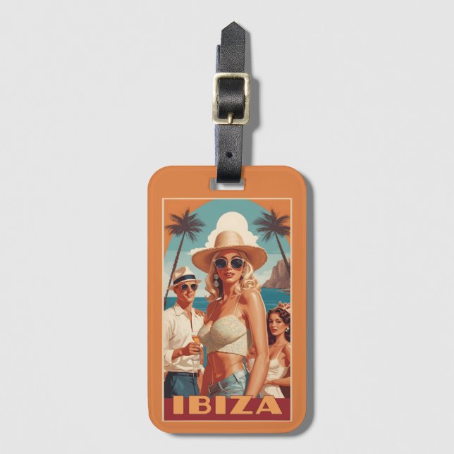 Étiquette À Bagage Ibiza, Espagne Affiche de voyage (Devant Vertical)