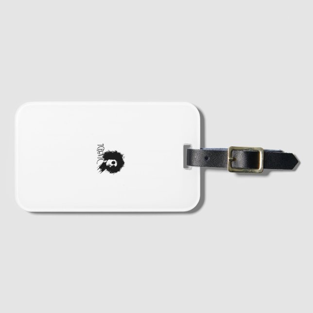 Étiquette À Bagage ICONIC Afro Woman Retro Portrait - Bold Black Girl (Devant Horizontal)