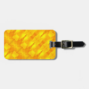 Étiquette À Bagage Ikat Jaune