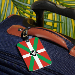 Étiquette À Bagage Ikurriña avec le symbole Lauburu