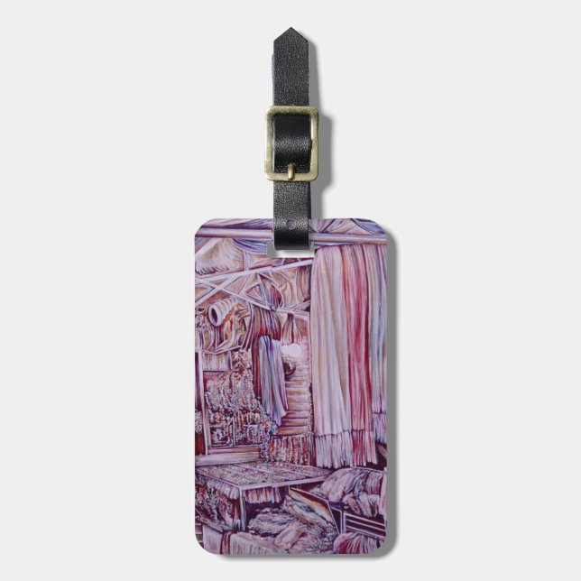 Étiquette À Bagage Il peut me faire un salon (Devant Vertical)