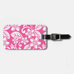 ÉTIQUETTE À BAGAGE ÎLE PLUMERIA (ROSE DE WATERMELON)