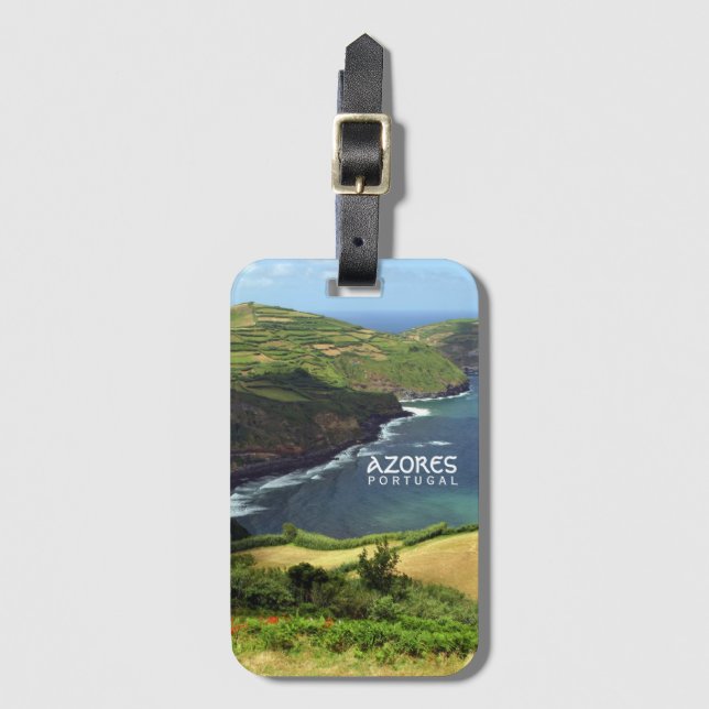Étiquette À Bagage Iles des Açores, Portugal (Devant Vertical)