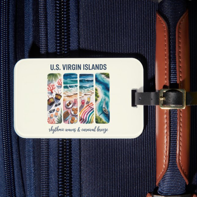 Étiquette À Bagage Îles Vierges américaines - Vagues rythmiques et ca (Insitu Rectoal 4)