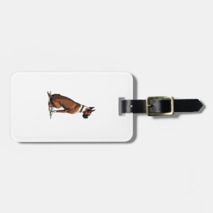Étiquette À Bagage Illustration de Boxer Vintage vu de dos Brun W