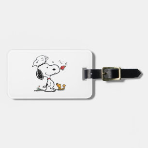 Étiquette À Bagage Illustration de dessin animé d'astronaute Beagle m