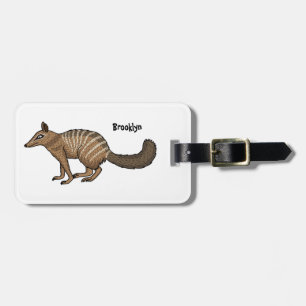 Étiquette À Bagage Illustration de dessin animé joyeux numbat