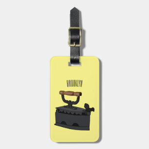 Étiquette À Bagage Illustration de dessin en fer de Charbon